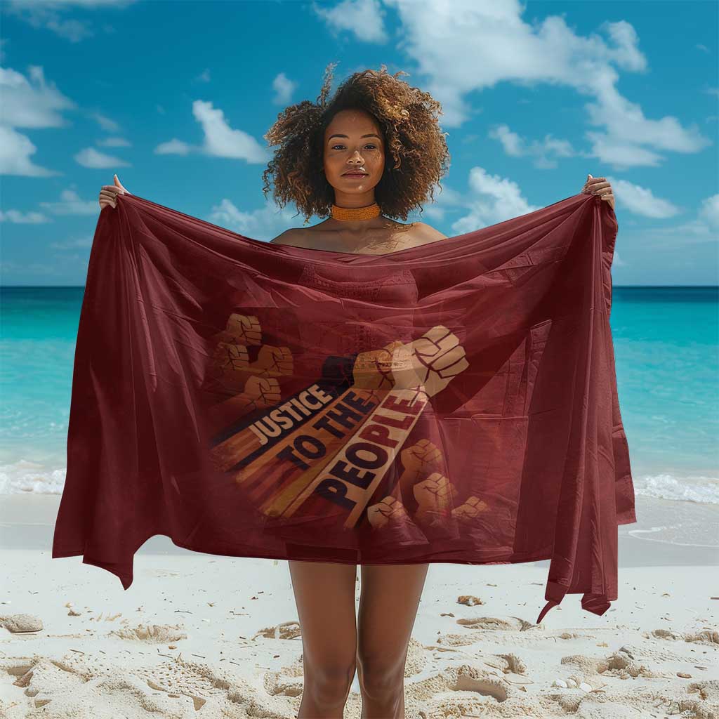 Justice To The People Africa Sarong Afro Raised Fist DT03