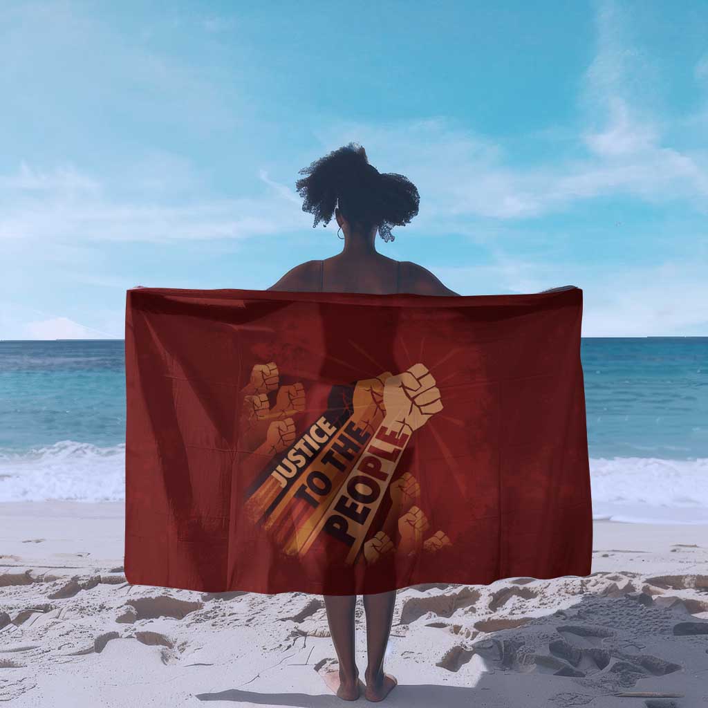 Justice To The People Africa Sarong Afro Raised Fist DT03