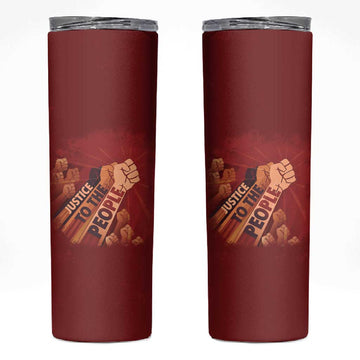 Justice To The People Africa Skinny Tumbler Afro Raised Fist DT03