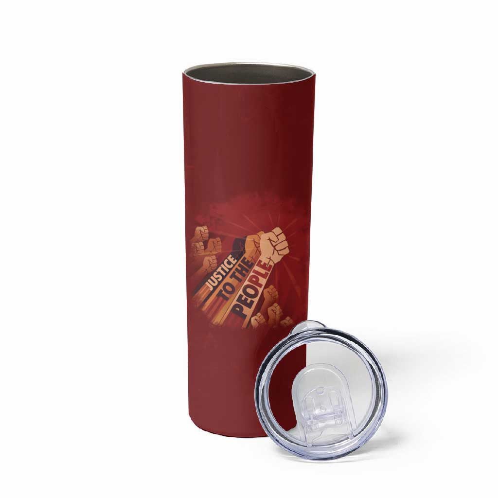 Justice To The People Africa Skinny Tumbler Afro Raised Fist DT03