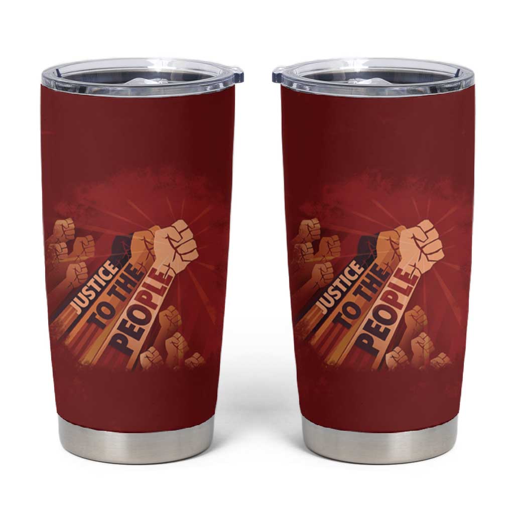 Justice To The People Africa Tumbler Cup Afro Raised Fist DT03