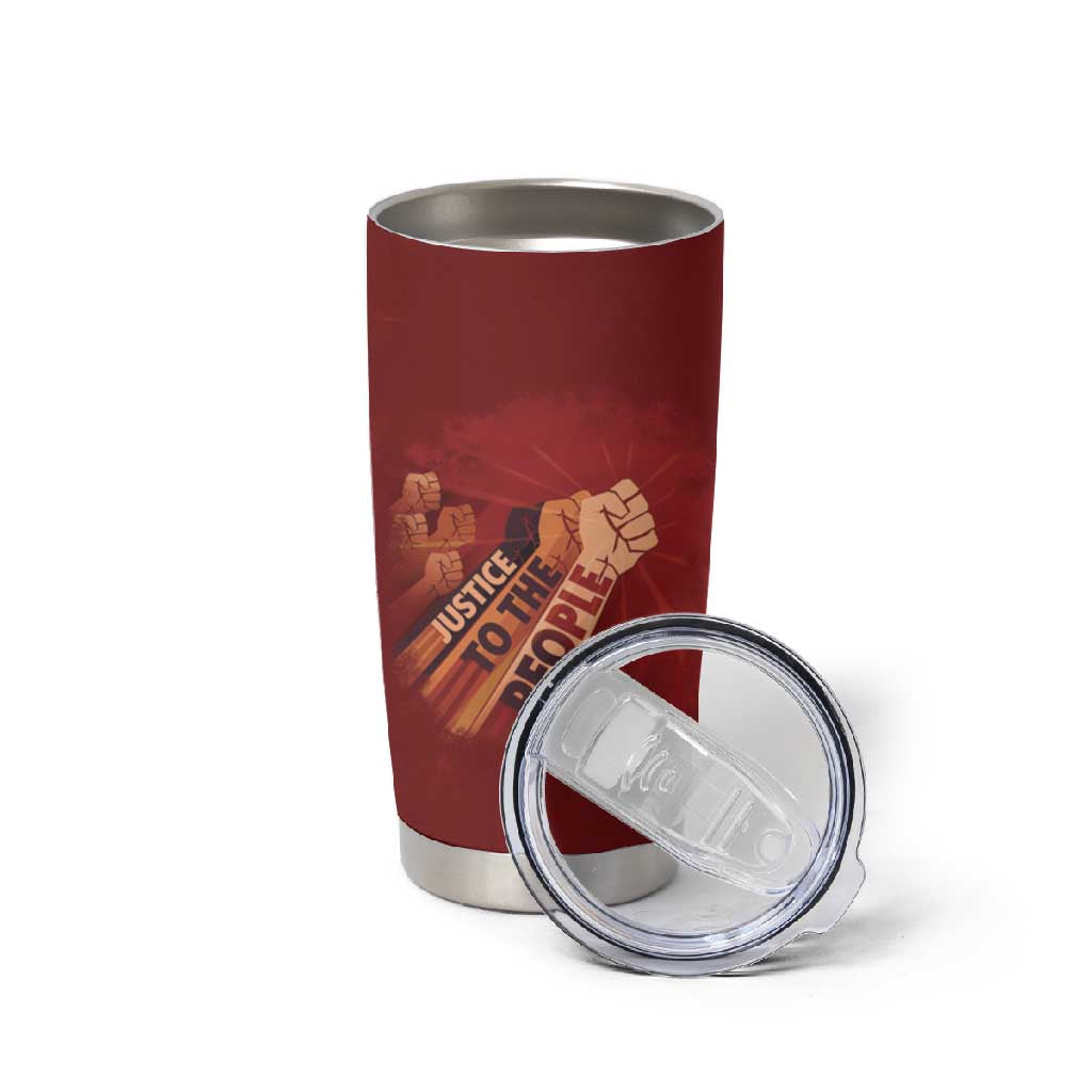 Justice To The People Africa Tumbler Cup Afro Raised Fist DT03