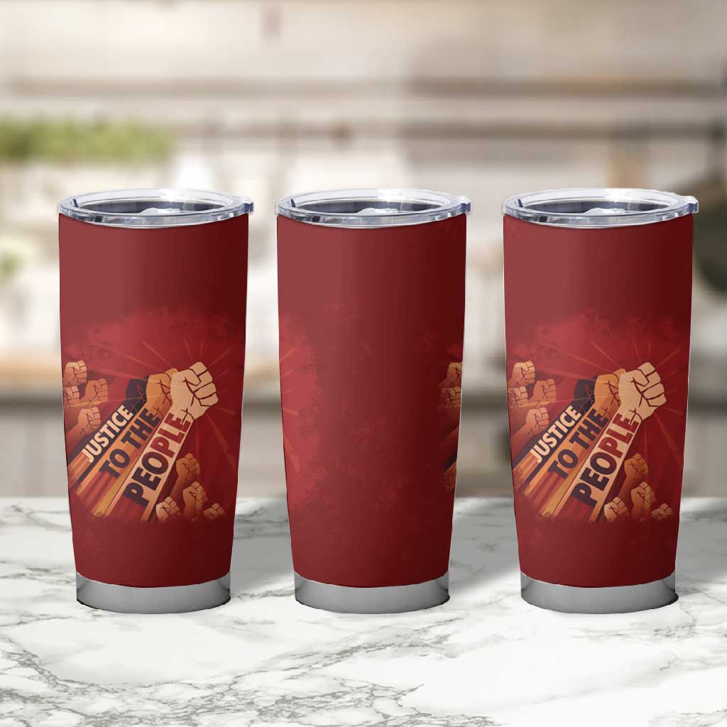 Justice To The People Africa Tumbler Cup Afro Raised Fist DT03