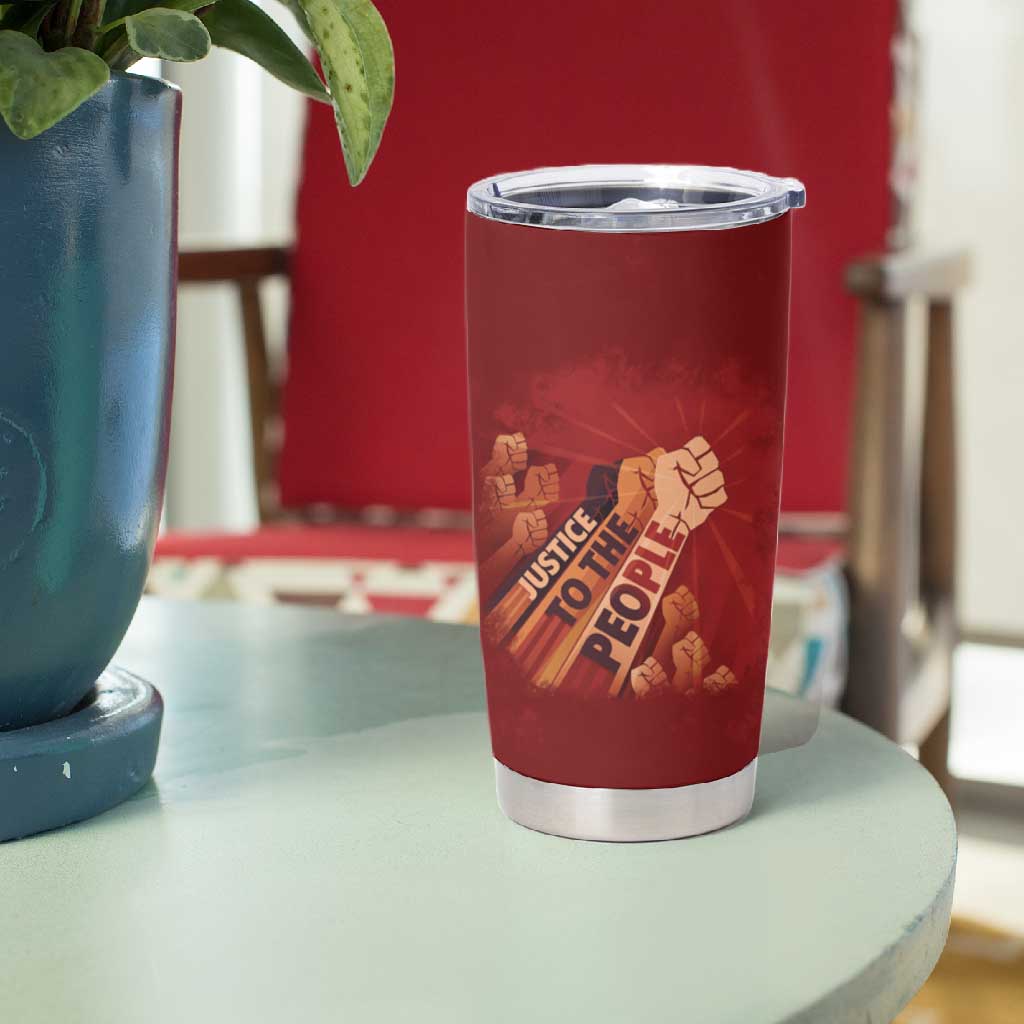 Justice To The People Africa Tumbler Cup Afro Raised Fist DT03