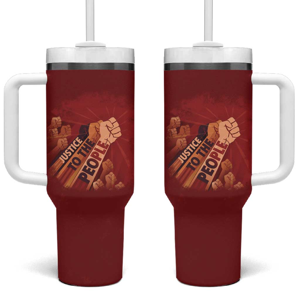 Justice To The People Africa Tumbler With Handle Afro Raised Fist DT03