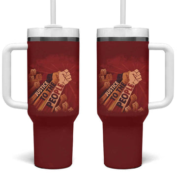 Justice To The People Africa Tumbler With Handle Afro Raised Fist DT03