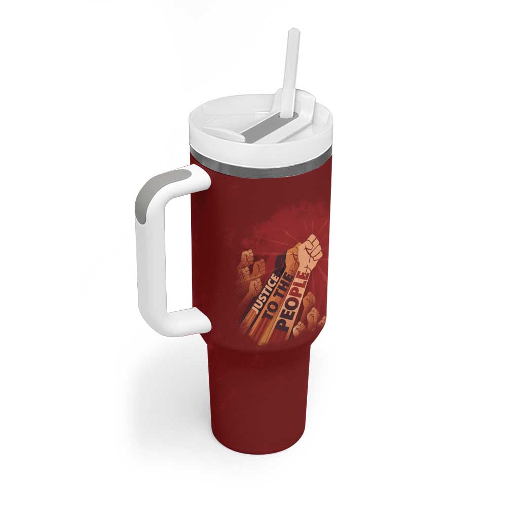 Justice To The People Africa Tumbler With Handle Afro Raised Fist DT03