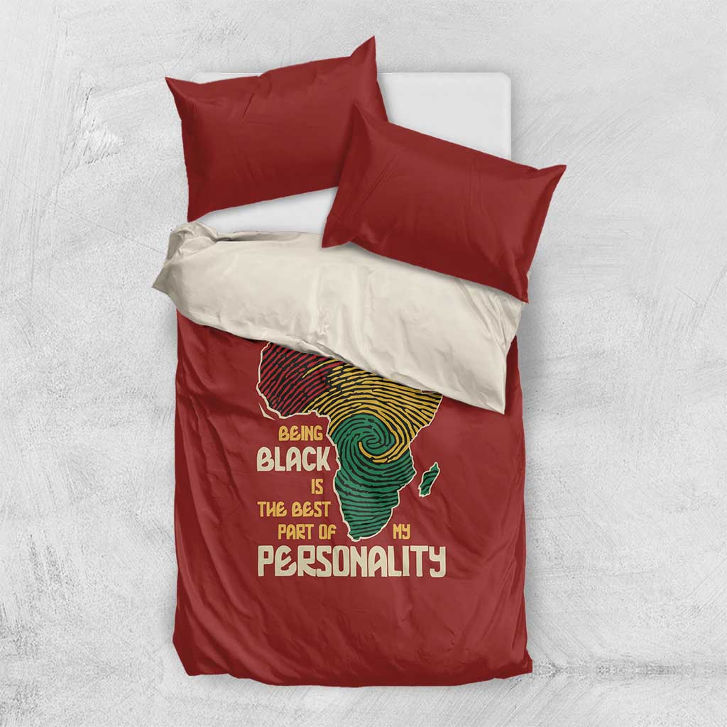 African Map Fingerprint Bedding Set Being Black Is The Best Part Of My Personality DT03