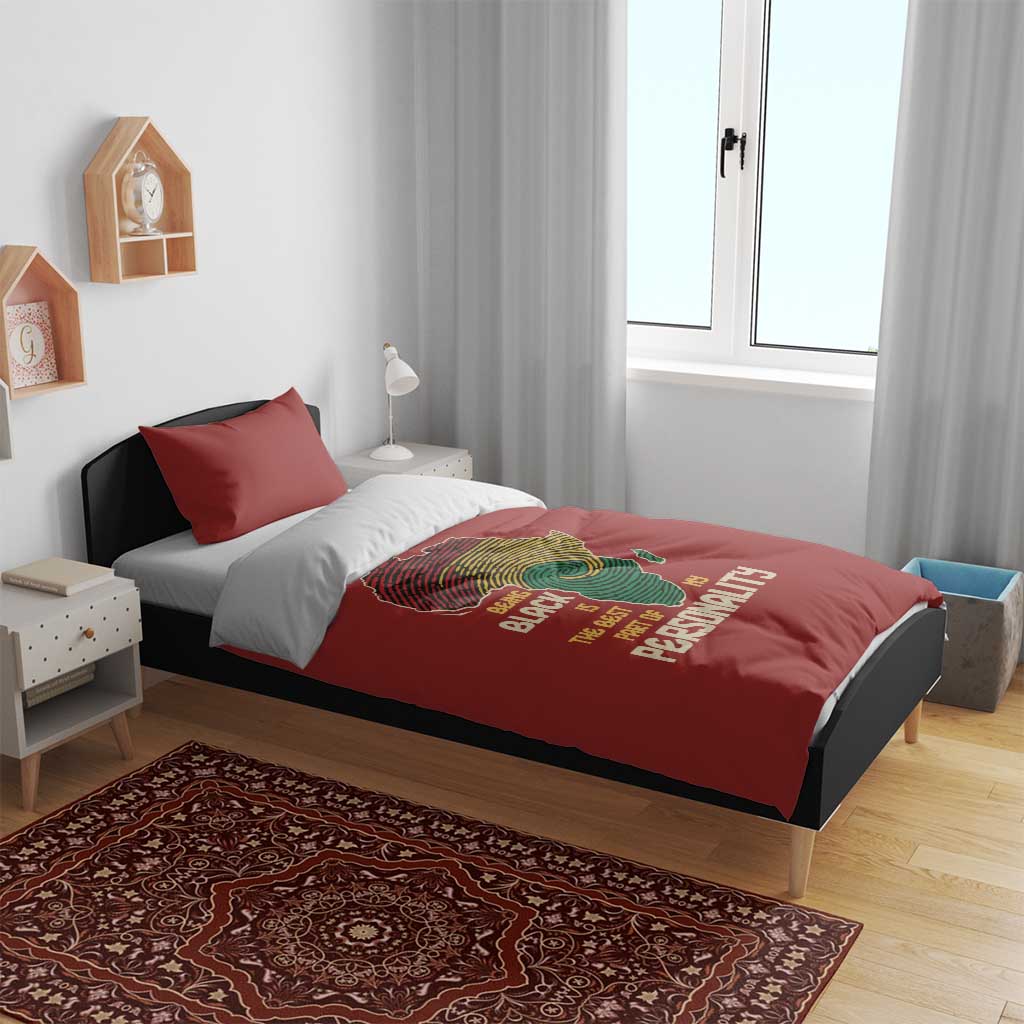 African Map Fingerprint Bedding Set Being Black Is The Best Part Of My Personality DT03