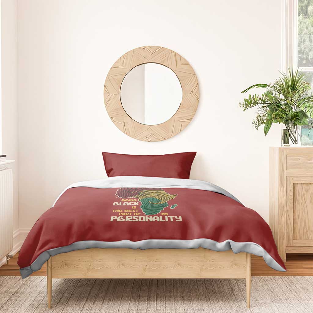 African Map Fingerprint Bedding Set Being Black Is The Best Part Of My Personality DT03