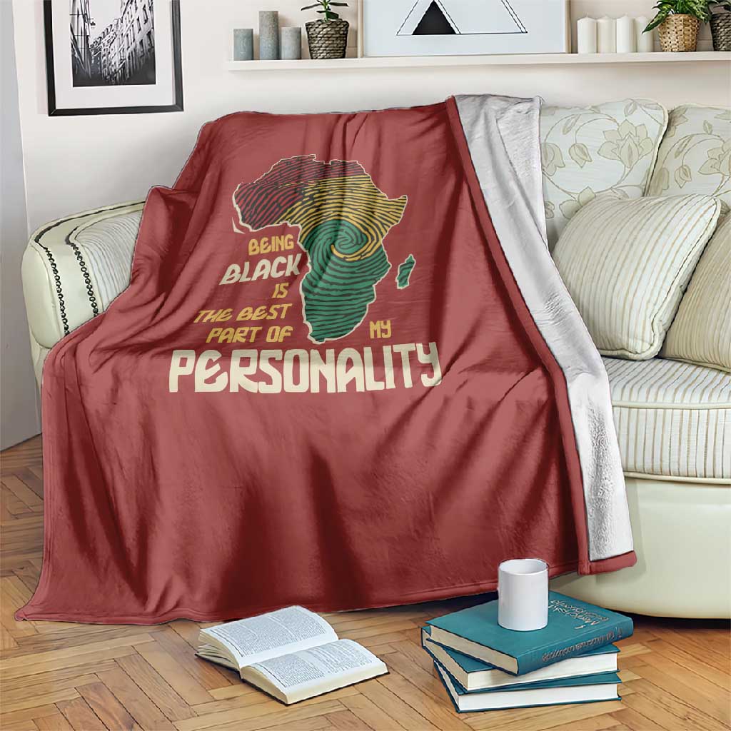 African Map Fingerprint Blanket Being Black Is The Best Part Of My Personality DT03