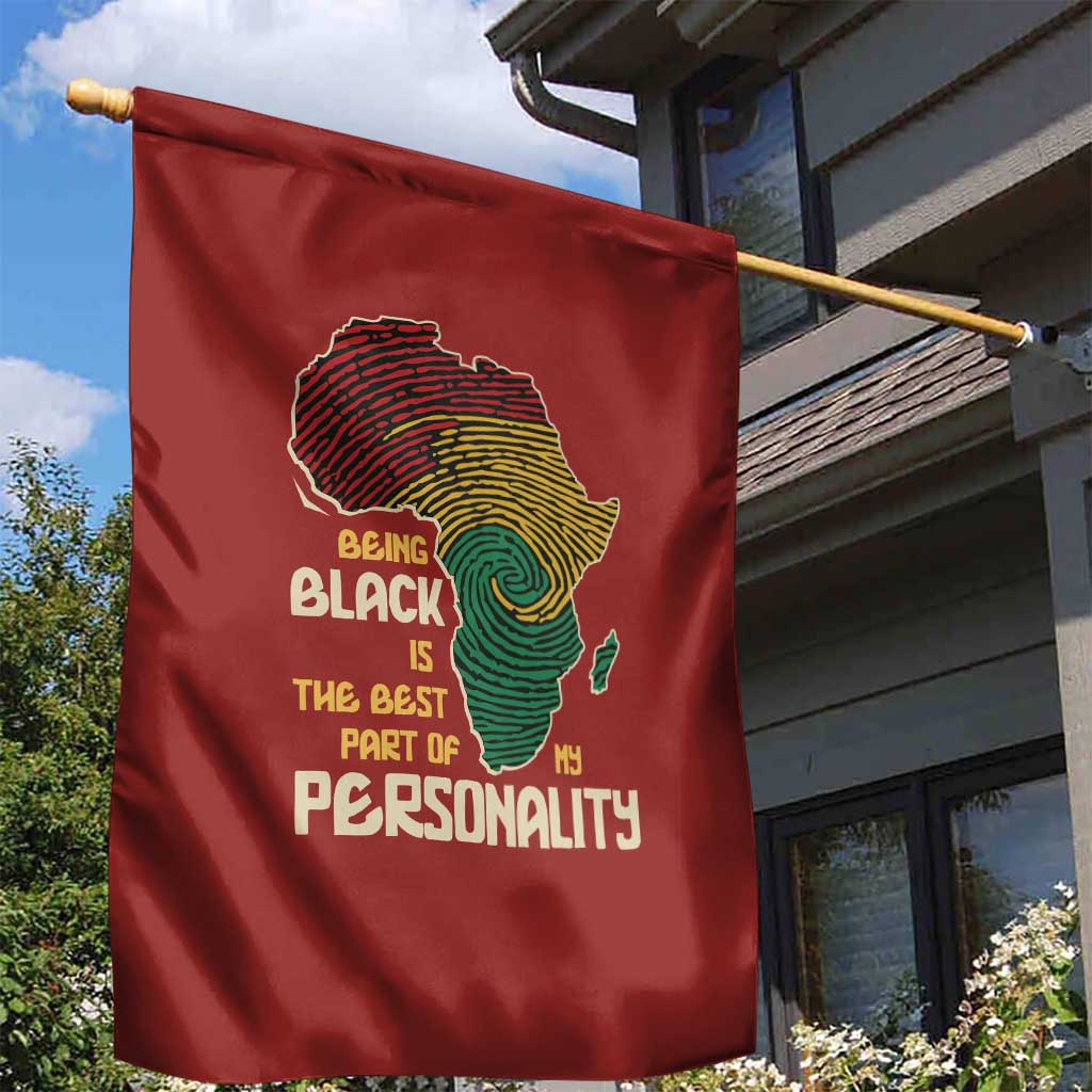 African Map Fingerprint Garden Flag Being Black Is The Best Part Of My Personality DT03
