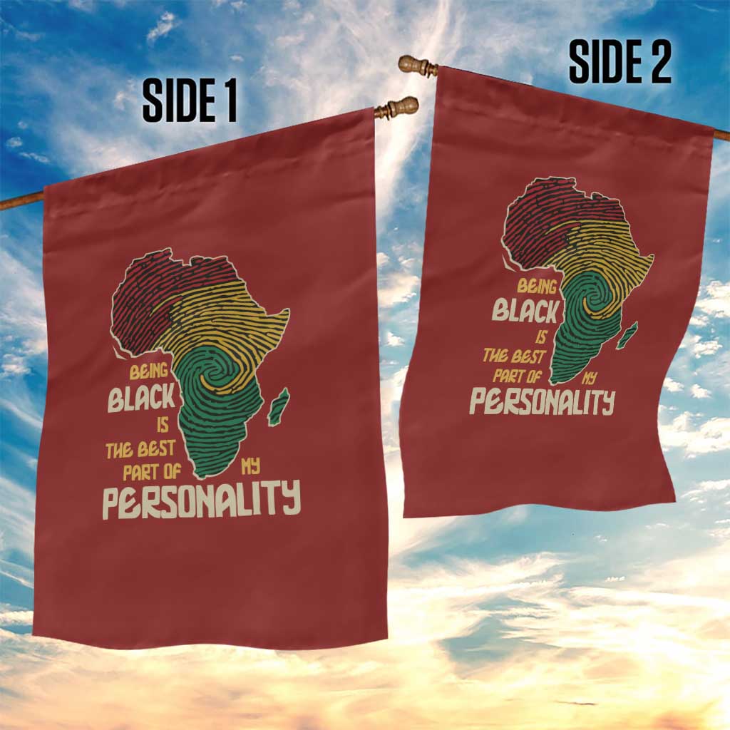 African Map Fingerprint Garden Flag Being Black Is The Best Part Of My Personality DT03
