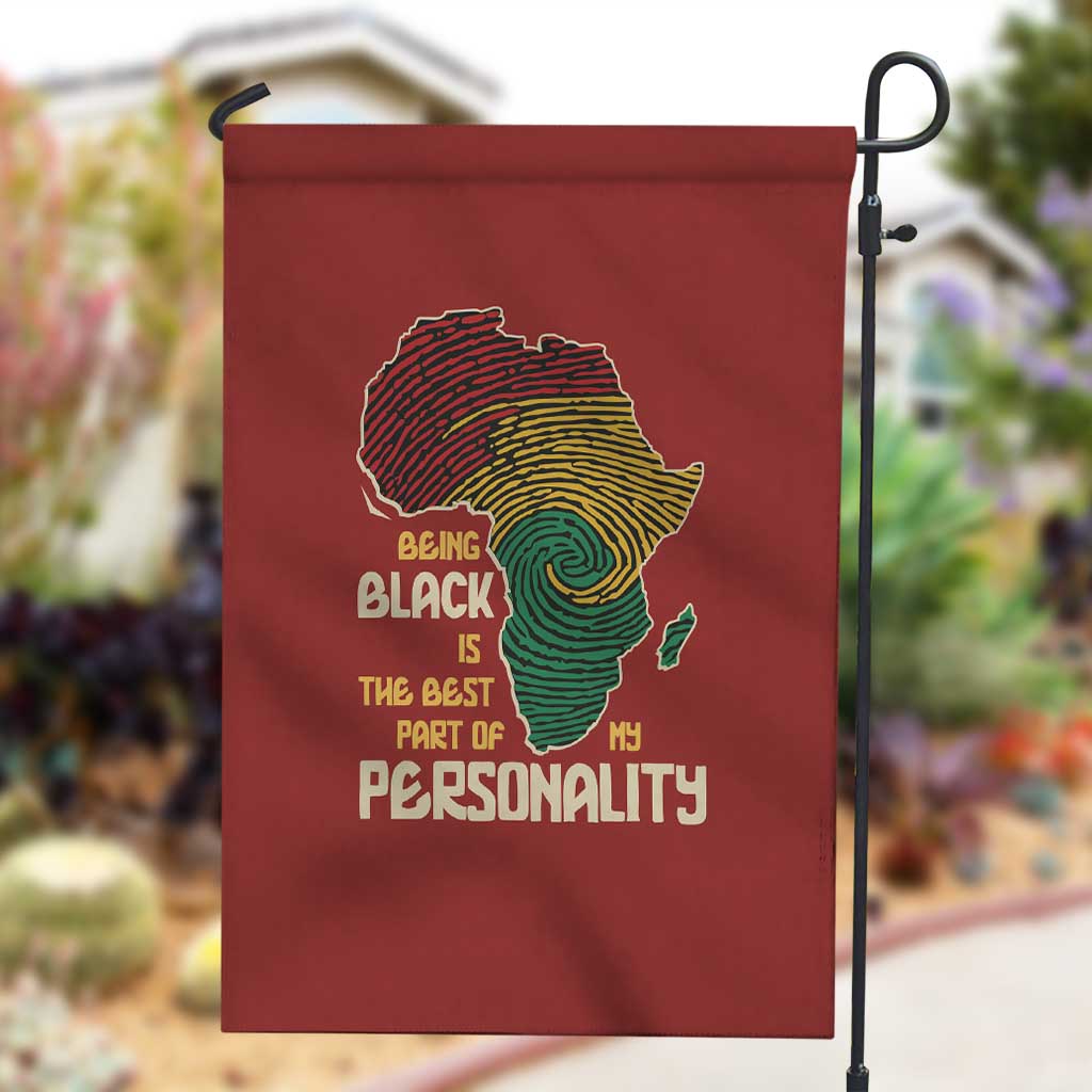African Map Fingerprint Garden Flag Being Black Is The Best Part Of My Personality DT03