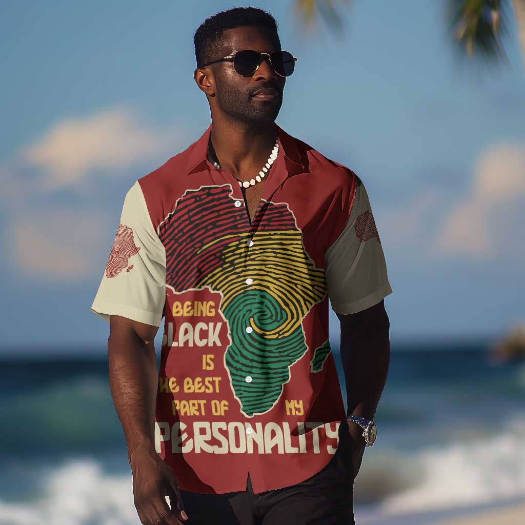 African Map Fingerprint Hawaiian Shirt Being Black Is The Best Part Of My Personality DT03