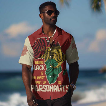 African Map Fingerprint Hawaiian Shirt Being Black Is The Best Part Of My Personality DT03