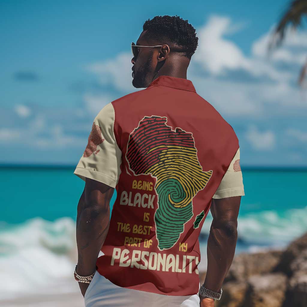 African Map Fingerprint Hawaiian Shirt Being Black Is The Best Part Of My Personality DT03