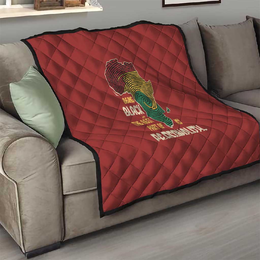 African Map Fingerprint Quilt Being Black Is The Best Part Of My Personality DT03