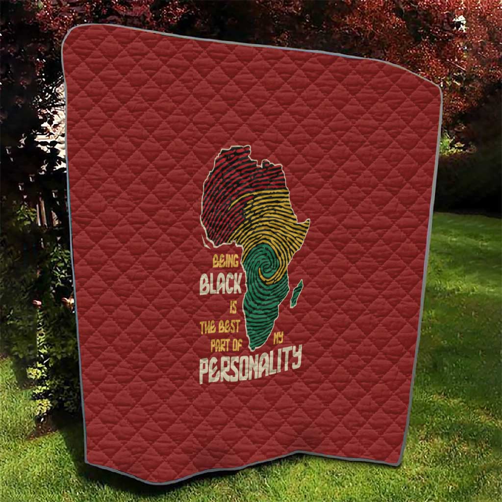 African Map Fingerprint Quilt Being Black Is The Best Part Of My Personality DT03