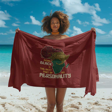 African Map Fingerprint Sarong Being Black Is The Best Part Of My Personality DT03