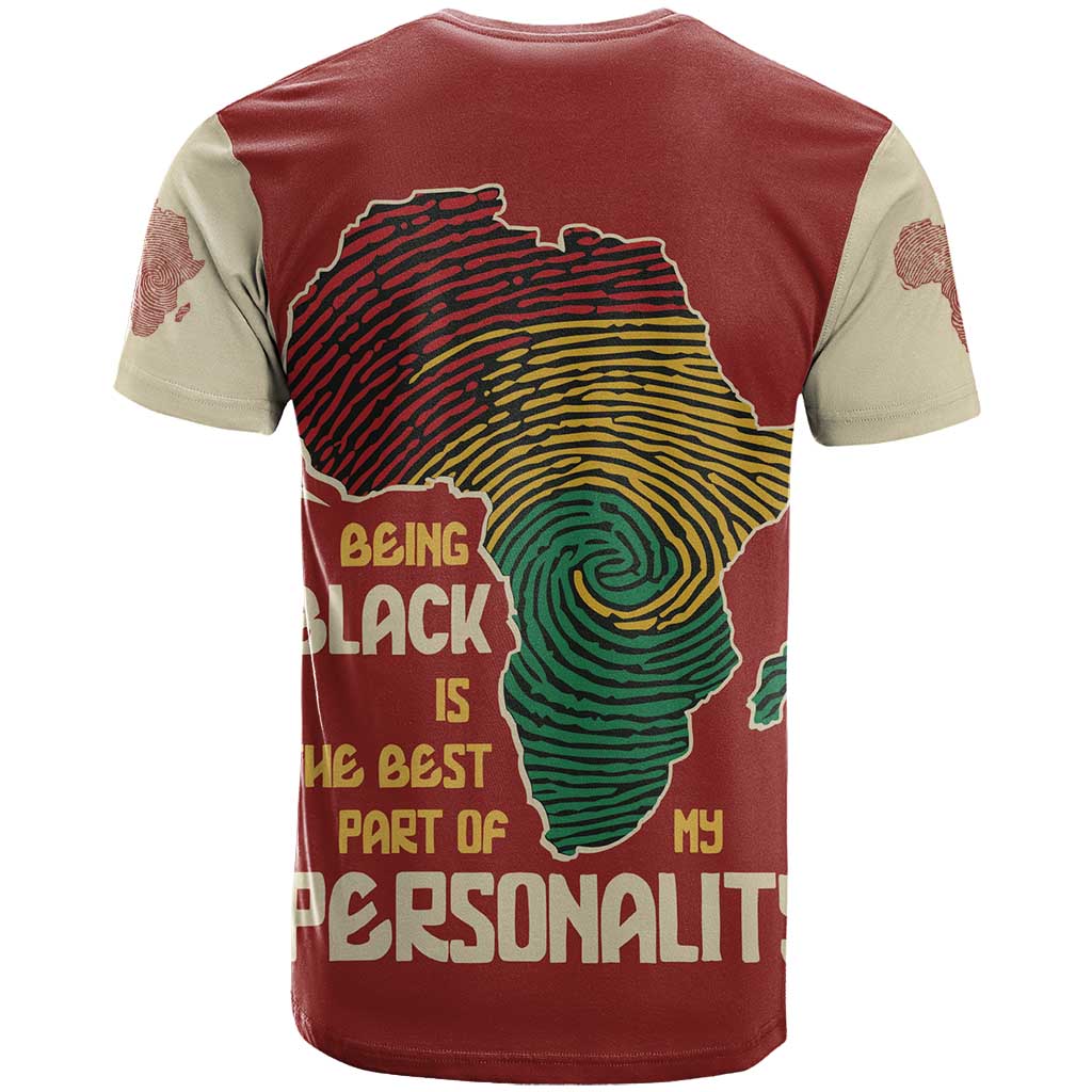 African Map Fingerprint T shirt Being Black Is The Best Part Of My Personality DT03
