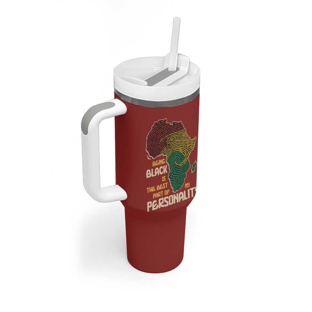 African Map Fingerprint Tumbler With Handle Being Black Is The Best Part Of My Personality DT03