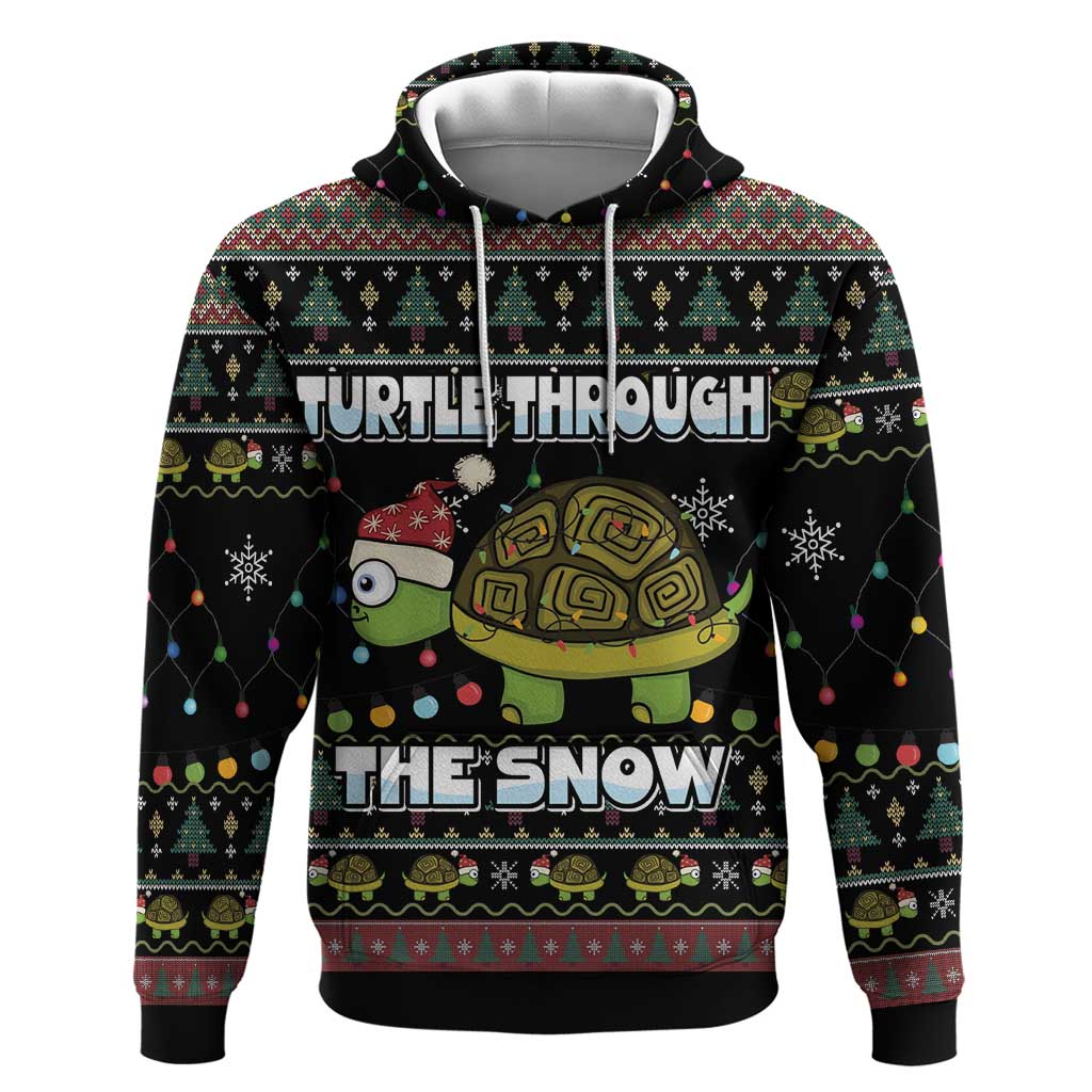 Turtle Through The Snow Christmas Hoodie DT03