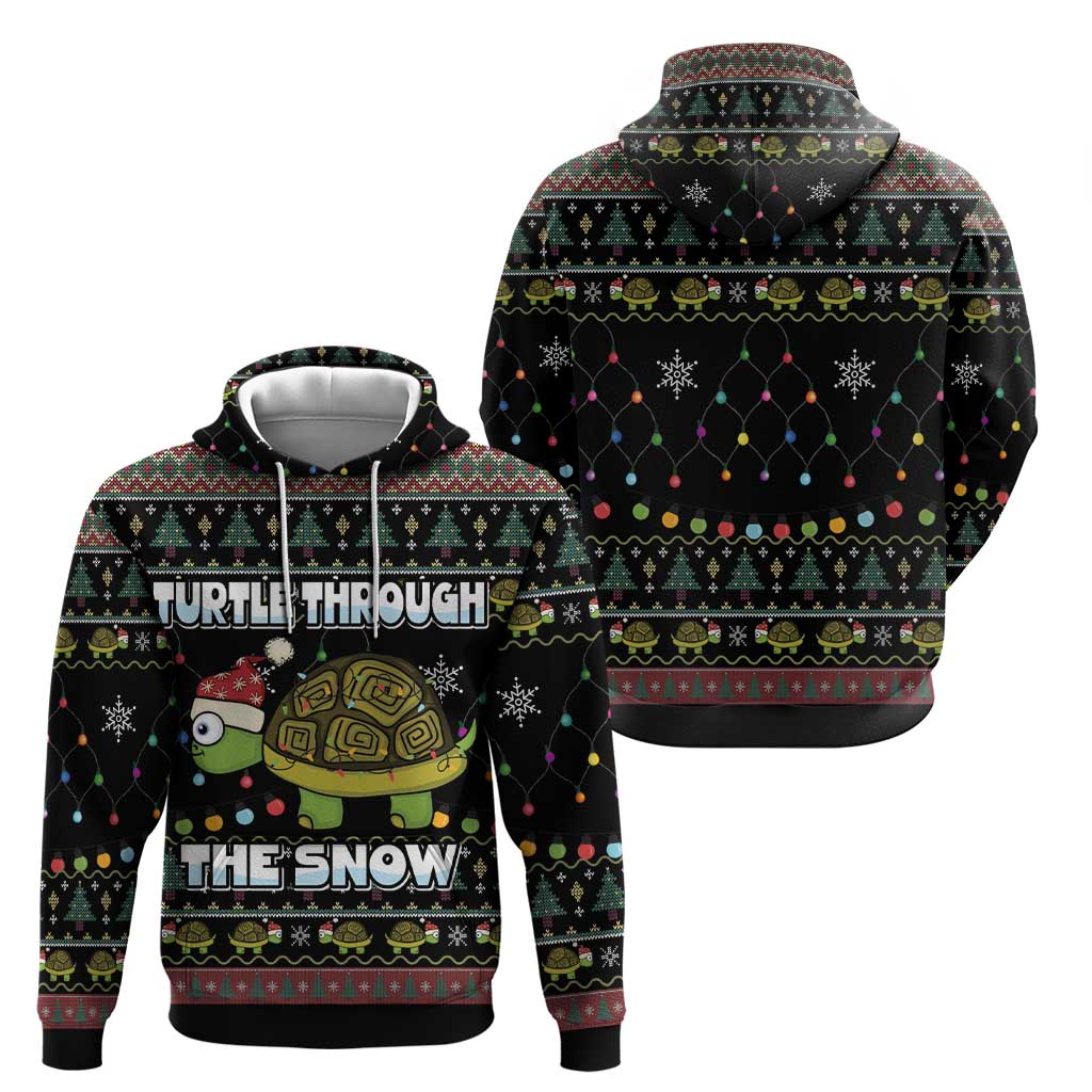 Turtle Through The Snow Christmas Hoodie DT03