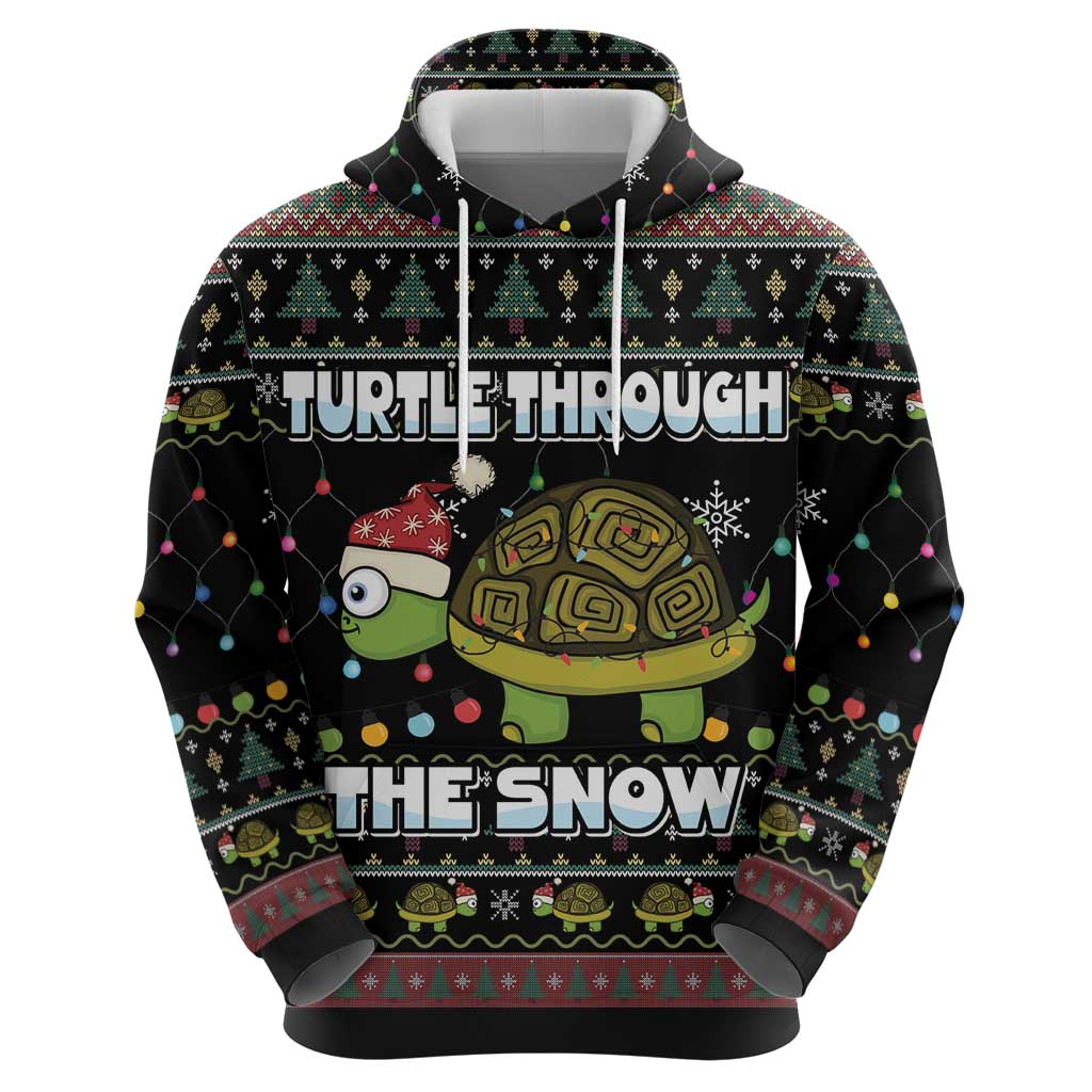 Turtle Through The Snow Christmas Hoodie DT03