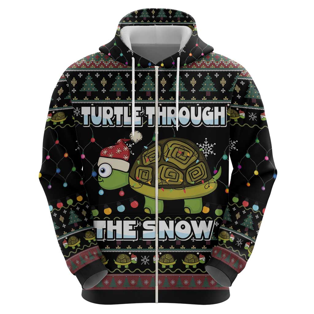Turtle Through The Snow Christmas Hoodie DT03