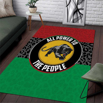 Pan African Black Panther Area Rug All Power To The People DT03
