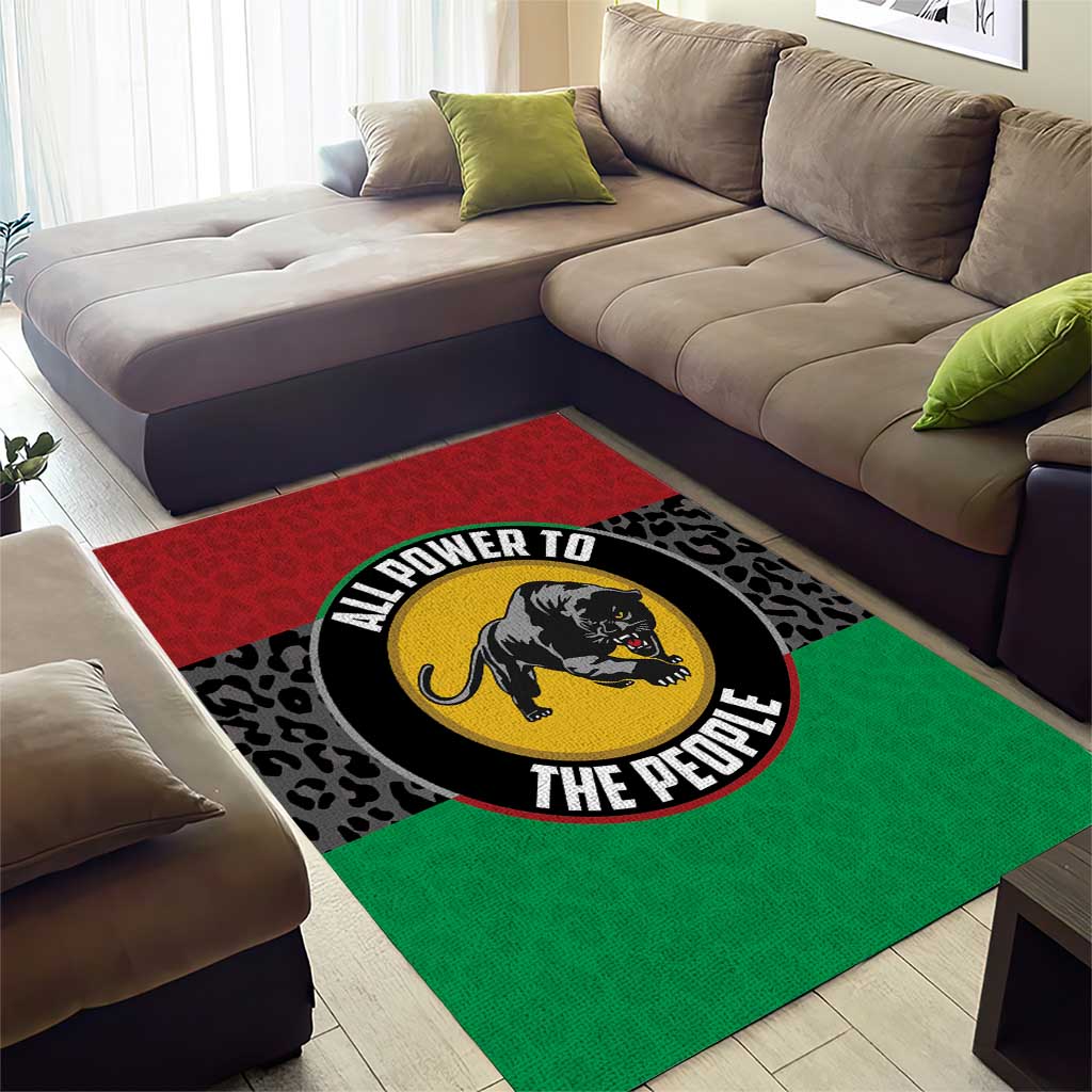 Pan African Black Panther Area Rug All Power To The People DT03