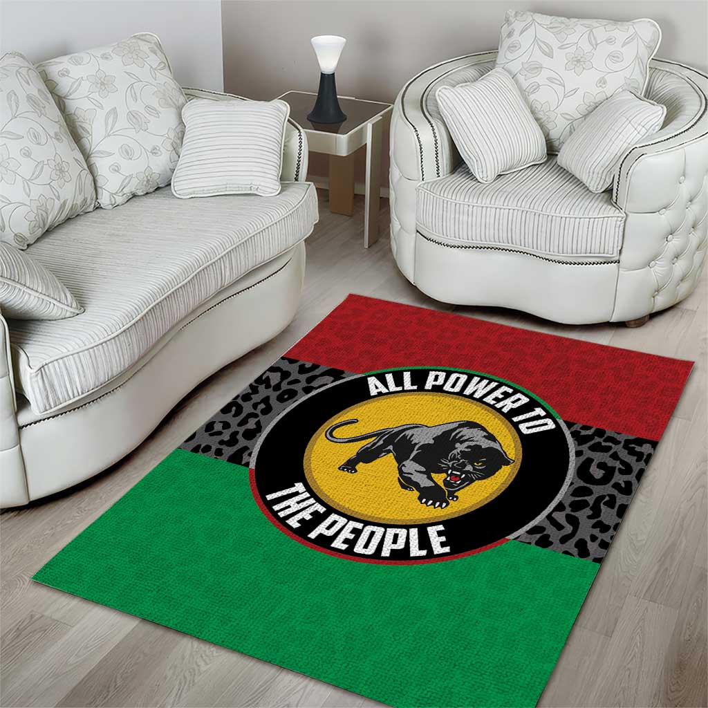Pan African Black Panther Area Rug All Power To The People DT03