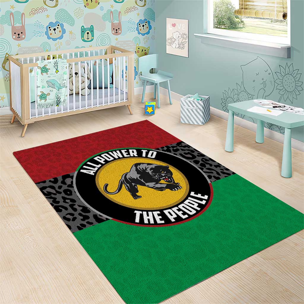 Pan African Black Panther Area Rug All Power To The People DT03