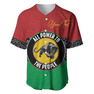 Personalized Pan African Black Panther Baseball Jersey All Power To The People DT03