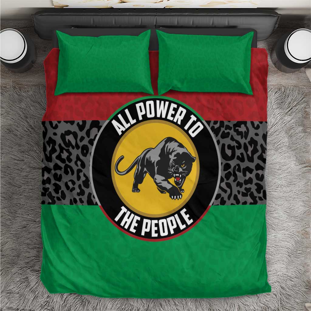 Pan African Black Panther Bedding Set All Power To The People DT03