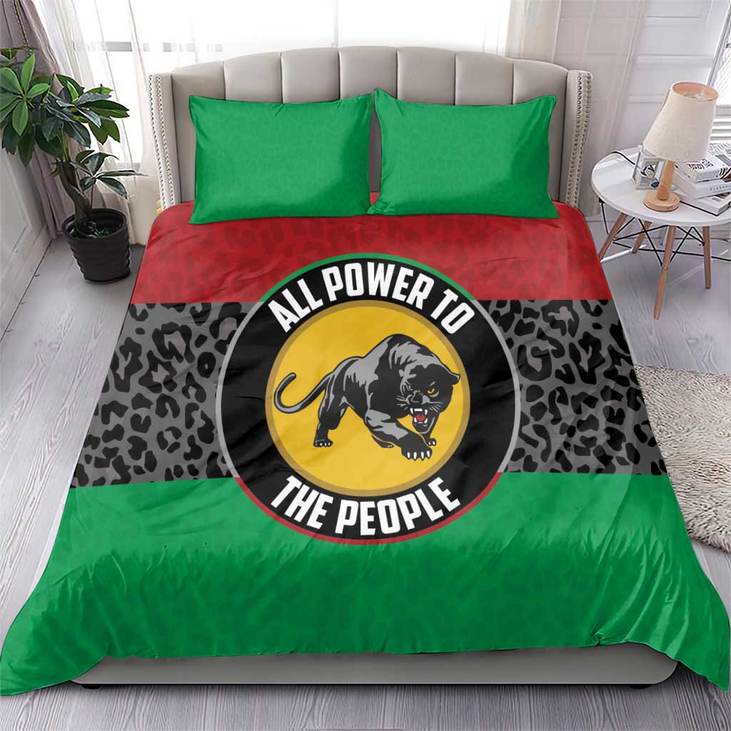 Pan African Black Panther Bedding Set All Power To The People DT03