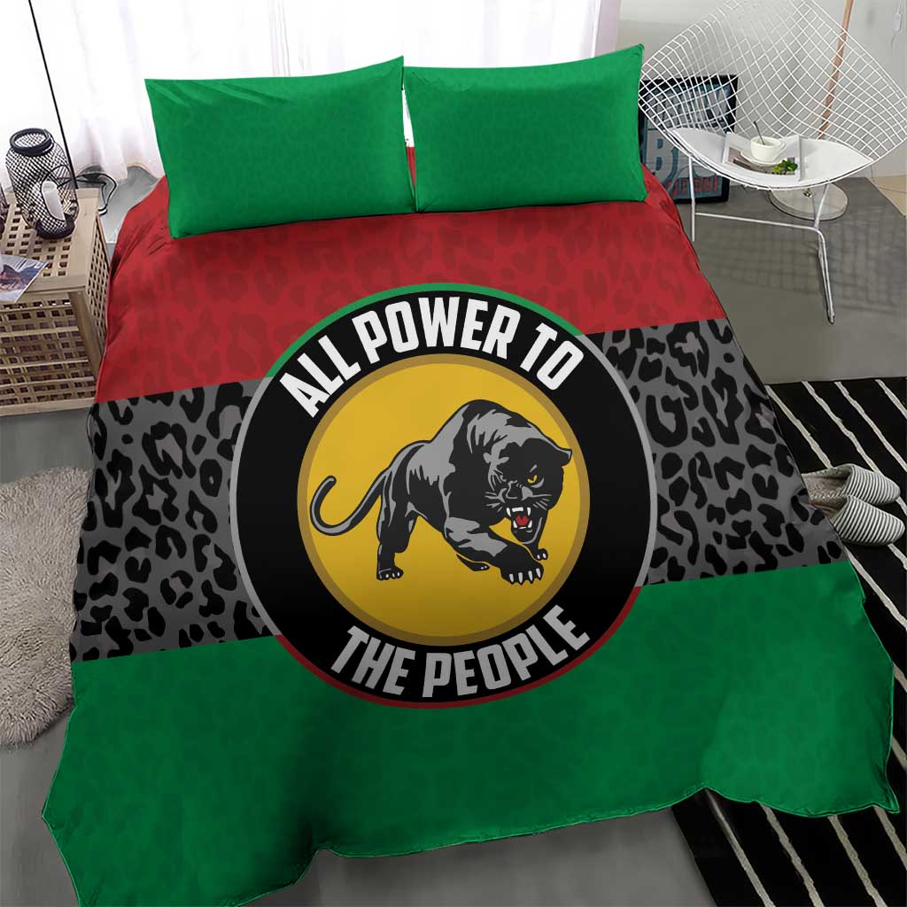 Pan African Black Panther Bedding Set All Power To The People DT03
