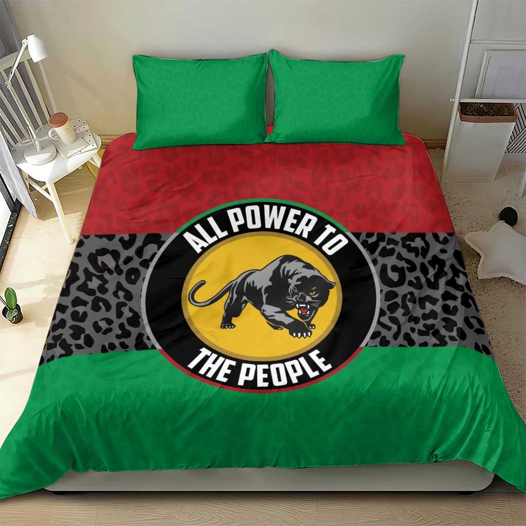 Pan African Black Panther Bedding Set All Power To The People DT03