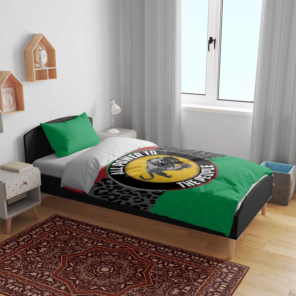Pan African Black Panther Bedding Set All Power To The People DT03
