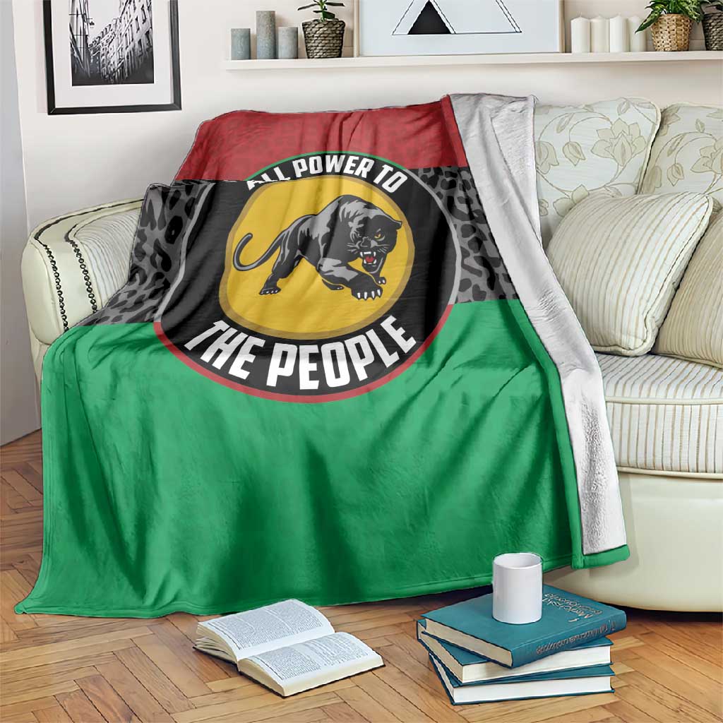 Pan African Black Panther Blanket All Power To The People DT03
