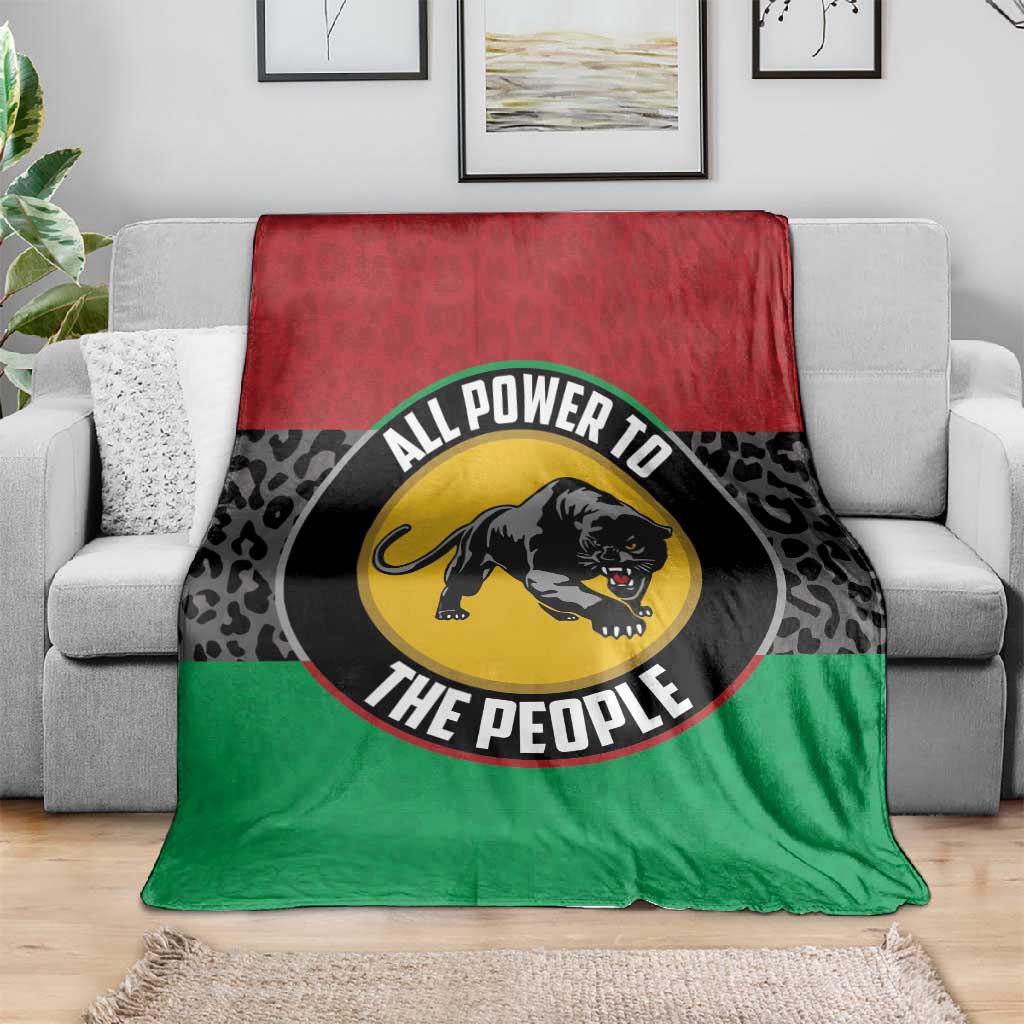 Pan African Black Panther Blanket All Power To The People DT03