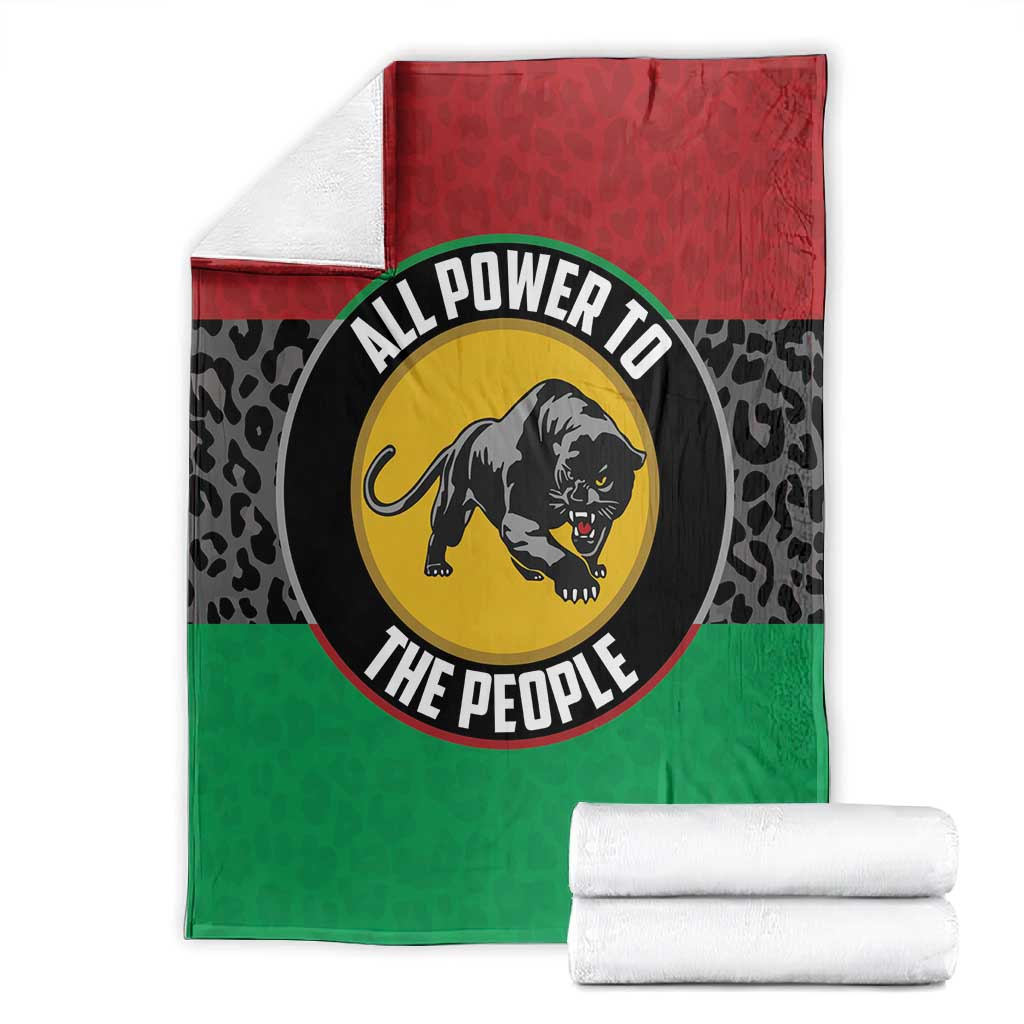 Pan African Black Panther Blanket All Power To The People DT03