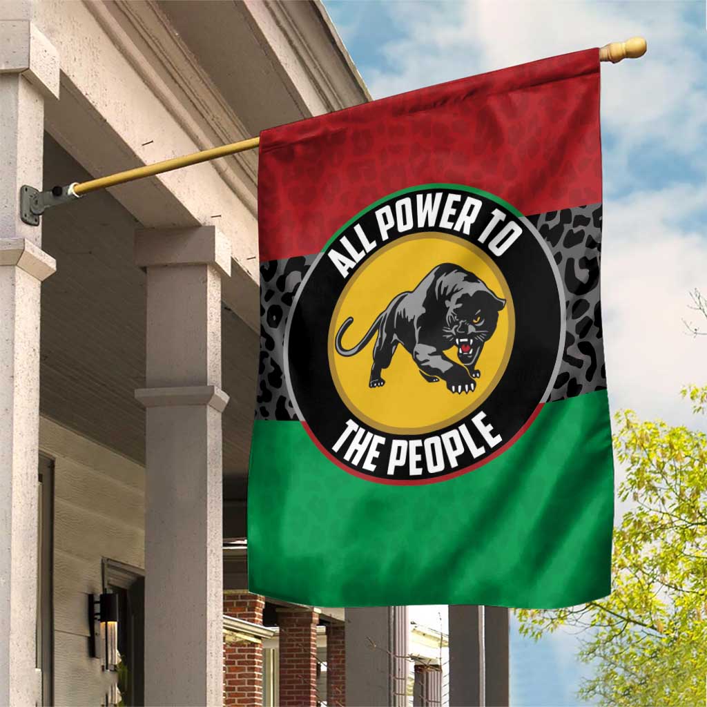Pan African Black Panther Garden Flag All Power To The People DT03