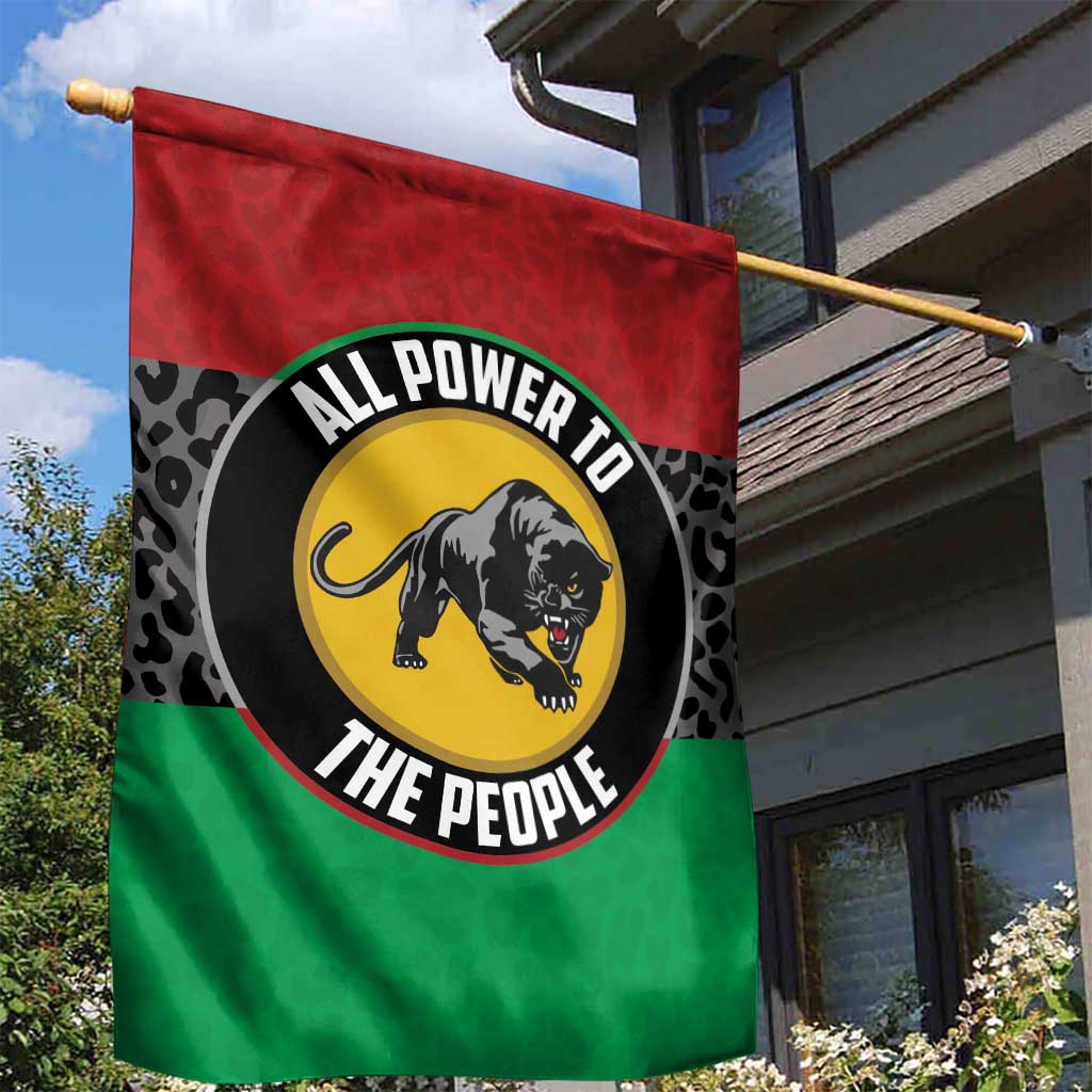 Pan African Black Panther Garden Flag All Power To The People DT03