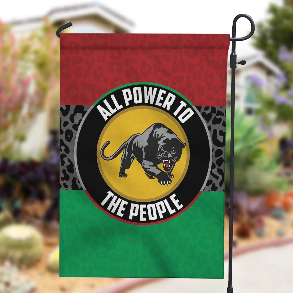 Pan African Black Panther Garden Flag All Power To The People DT03
