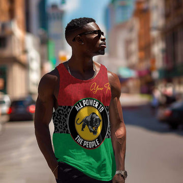 Personalized Pan African Black Panther Men Tank Top All Power To The People DT03