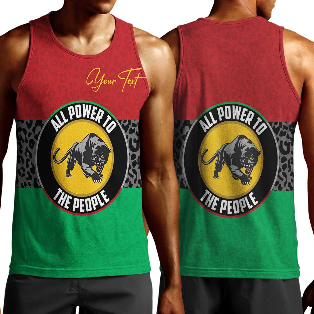 Personalized Pan African Black Panther Men Tank Top All Power To The People DT03
