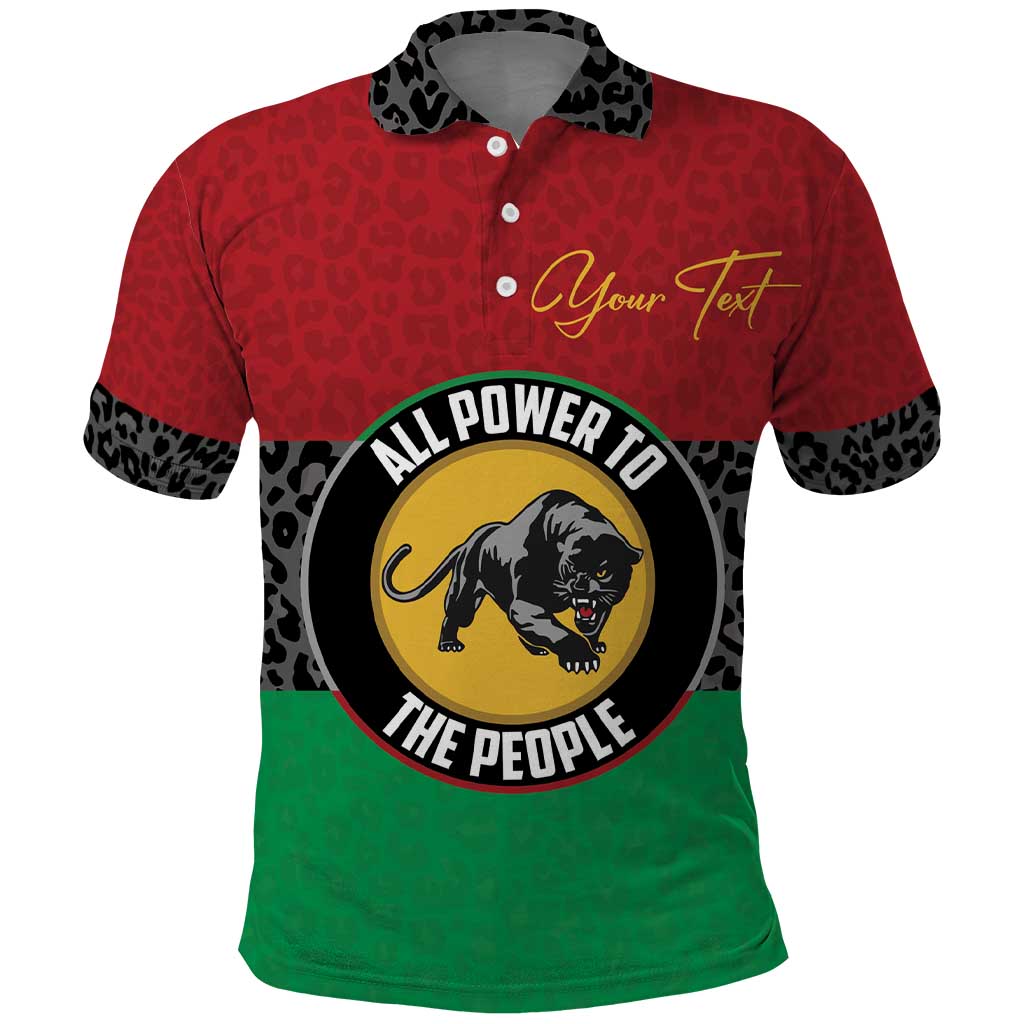 Personalized Pan African Panther Polo Shirt All Power To The People DT03