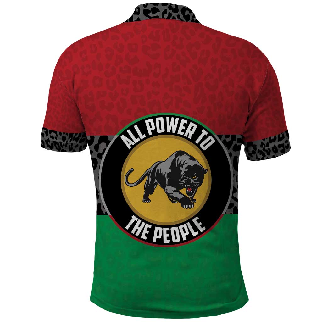 Personalized Pan African Panther Polo Shirt All Power To The People DT03